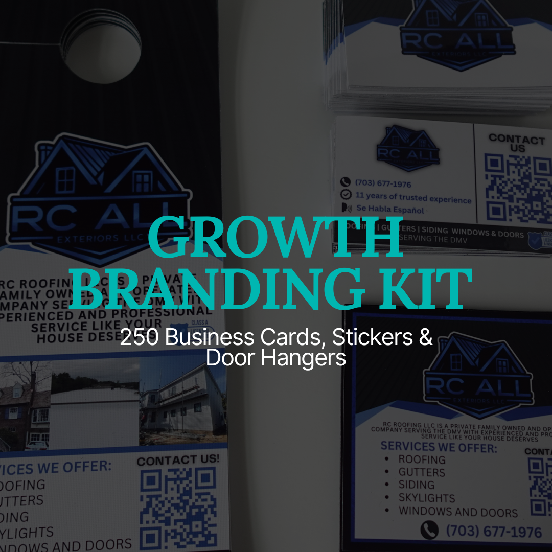 Growth Branding Kit | 250 Business Cards, Stickers & Door Hangers