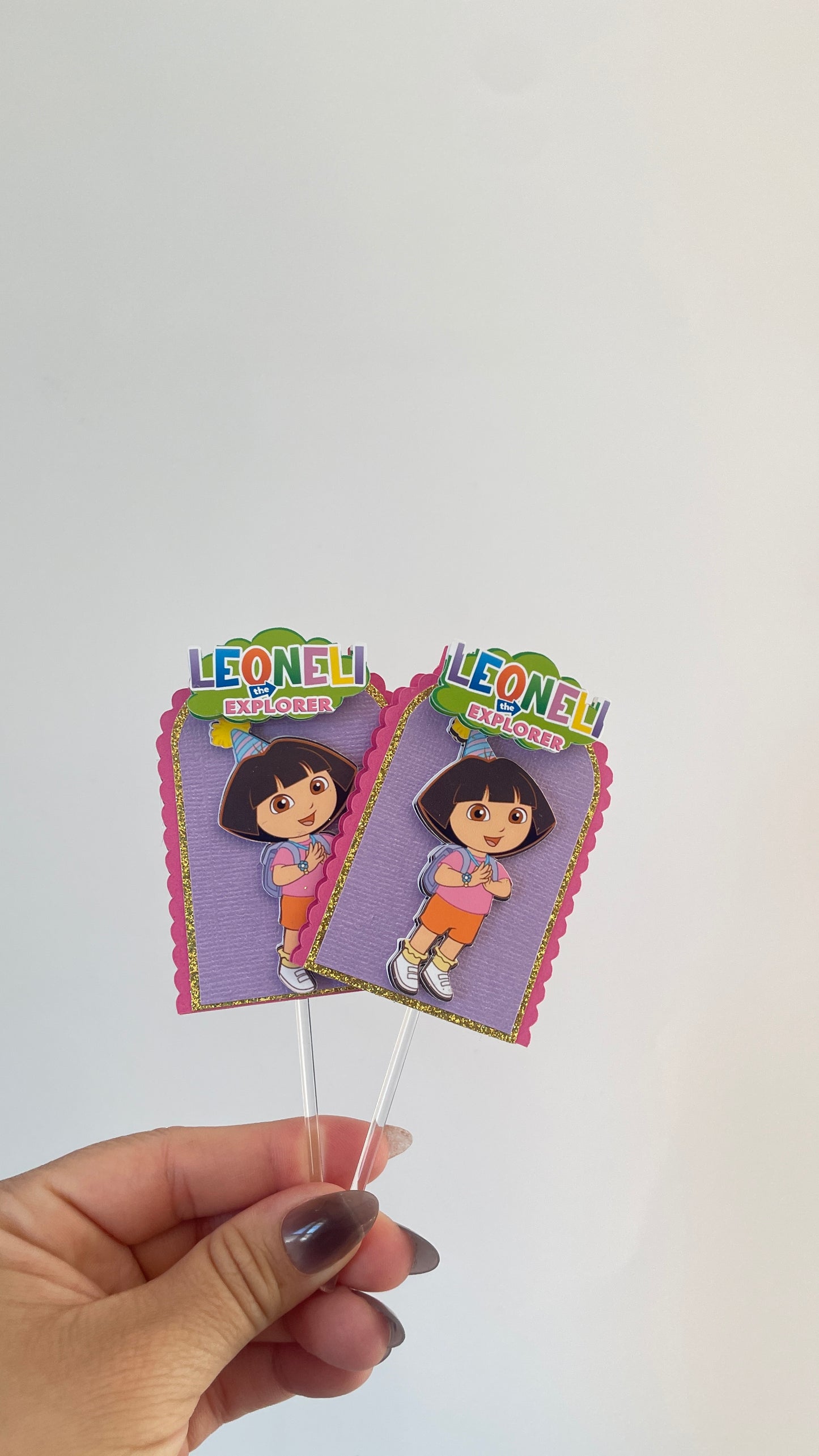 Dora | Layered Cupcake Toppers (Set of 12)