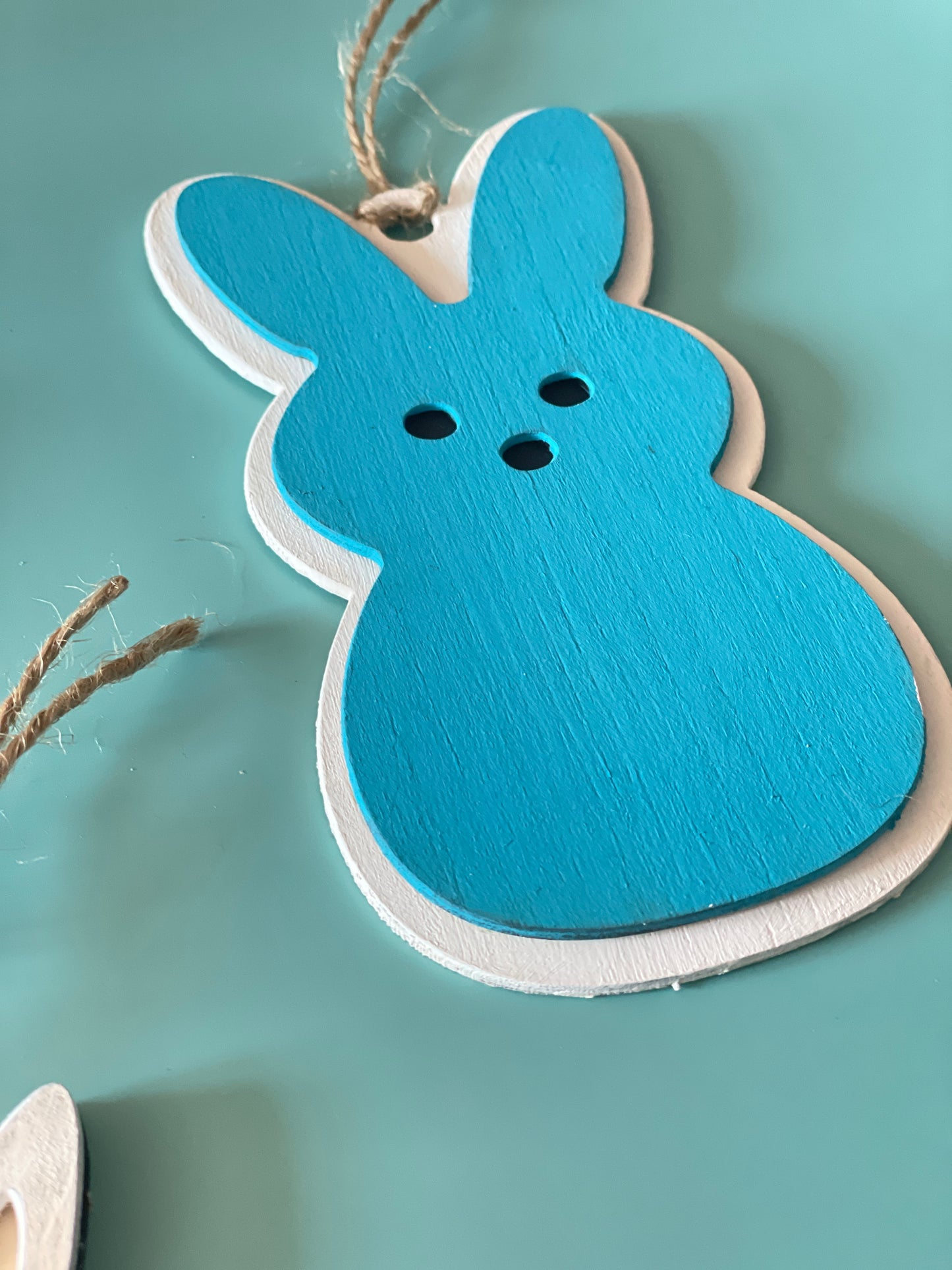 Wooden Peeps Bunny Easter Tags