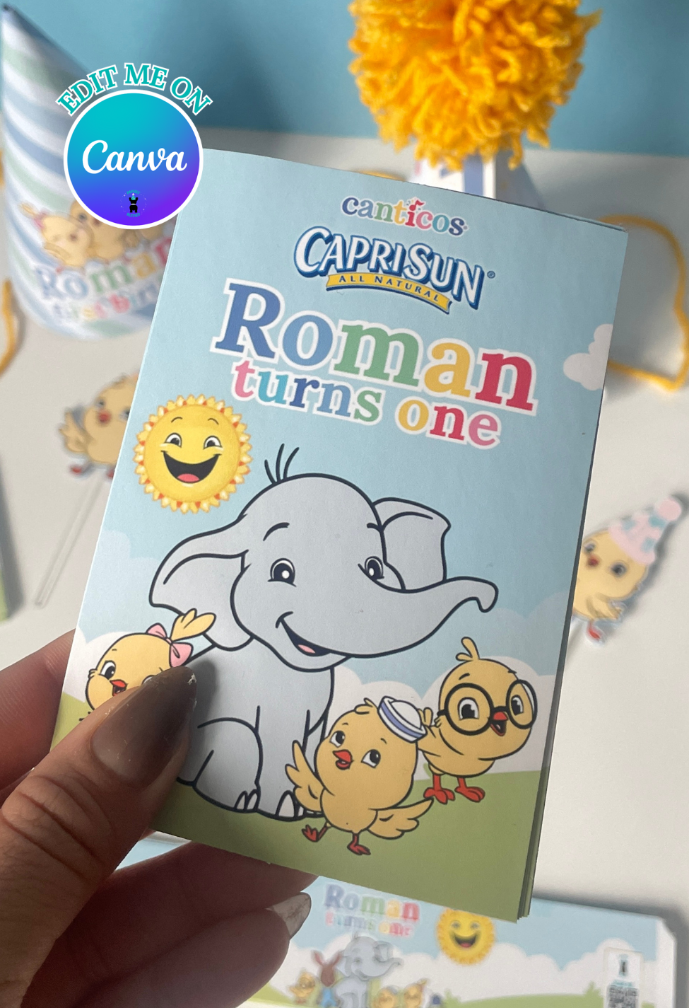 Cantico | Caprisun Labels | Canva Editable Caprisun Labels
