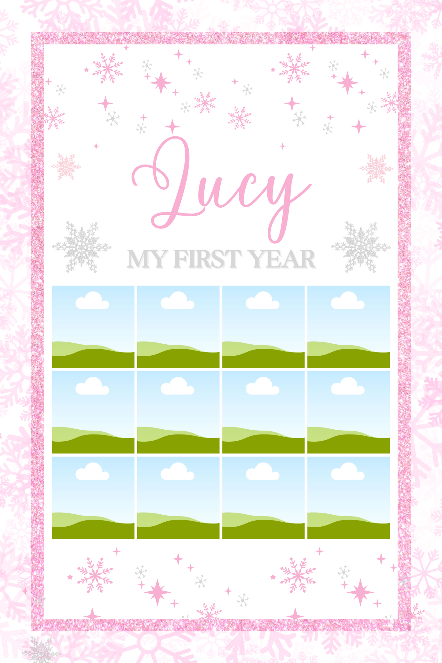 Winter ONEderland | Milestone Sign | Digital Download