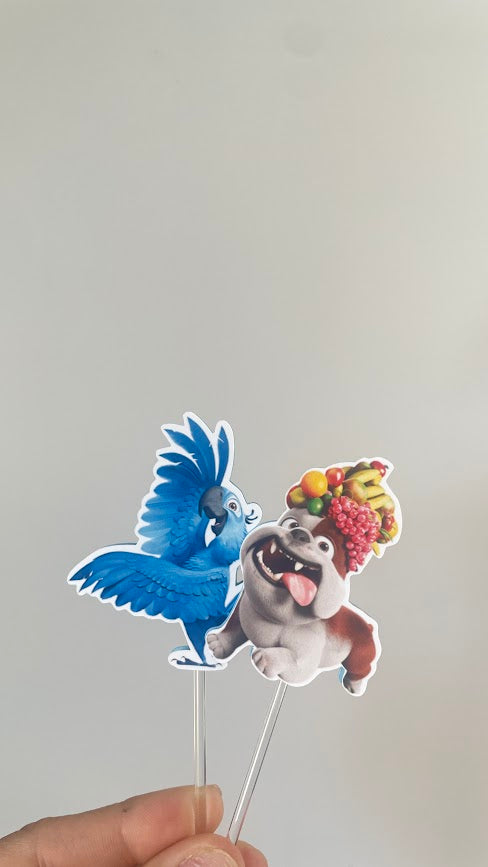 Rio Cupcake Toppers | Printed Cupcake Toppers (Set of 12)