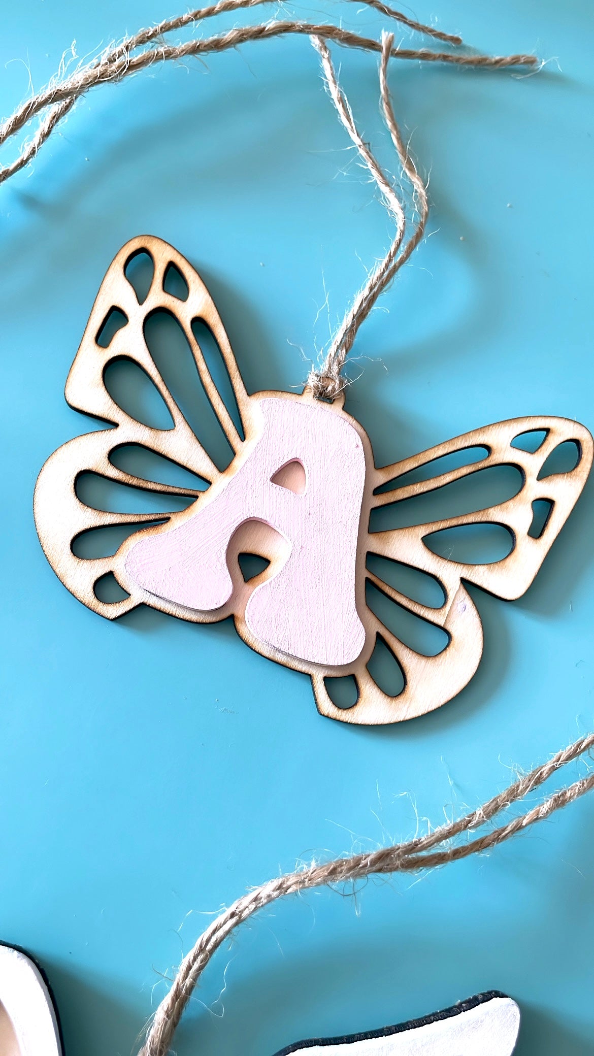 Wooden Butterfly Easter Tag