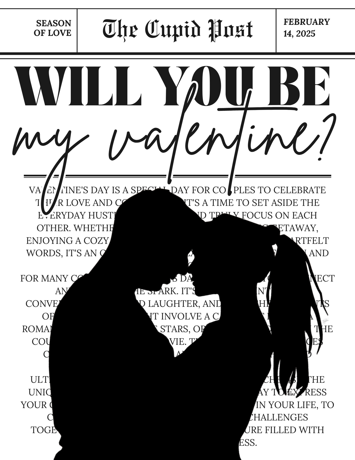 Will you be my Valentine | 2 Templates