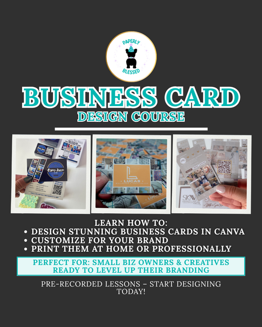 Business Card Design Course | Pre-Recorded & Instant Access