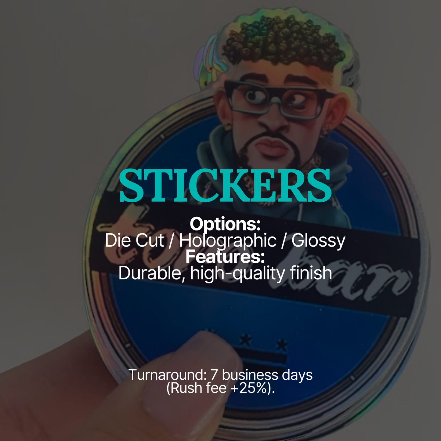 Custom Stickers | 2.5” Square, Circle or Die Cut (100 Minimum)