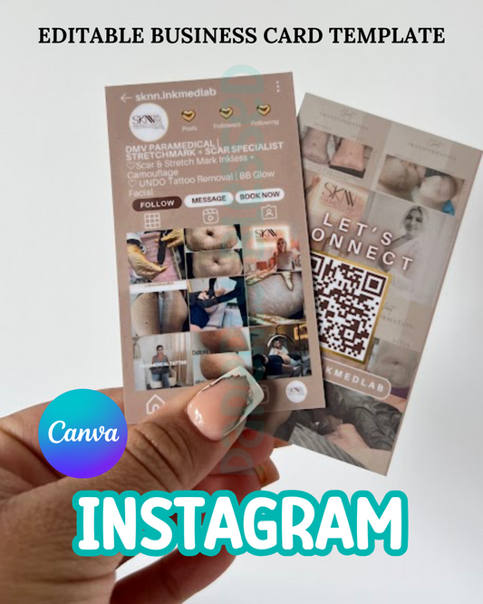 Instagram Themed Business Card Template | Editable Canva Design
