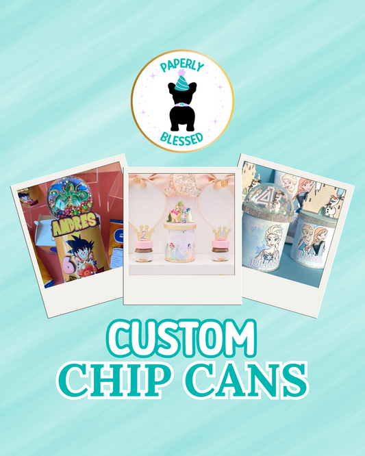 Custom Chip Cans | Any Theme - Set of 12