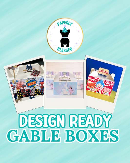 Custom 12 Gable Box- Assembled | Any Theme - Set of 12