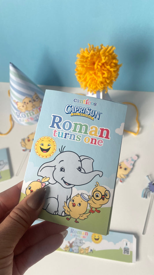 Cantico | Set of 12 Caprisun Labels | 12 Stickers