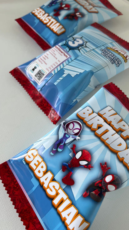 Spidey & Friends Chip Bag Template