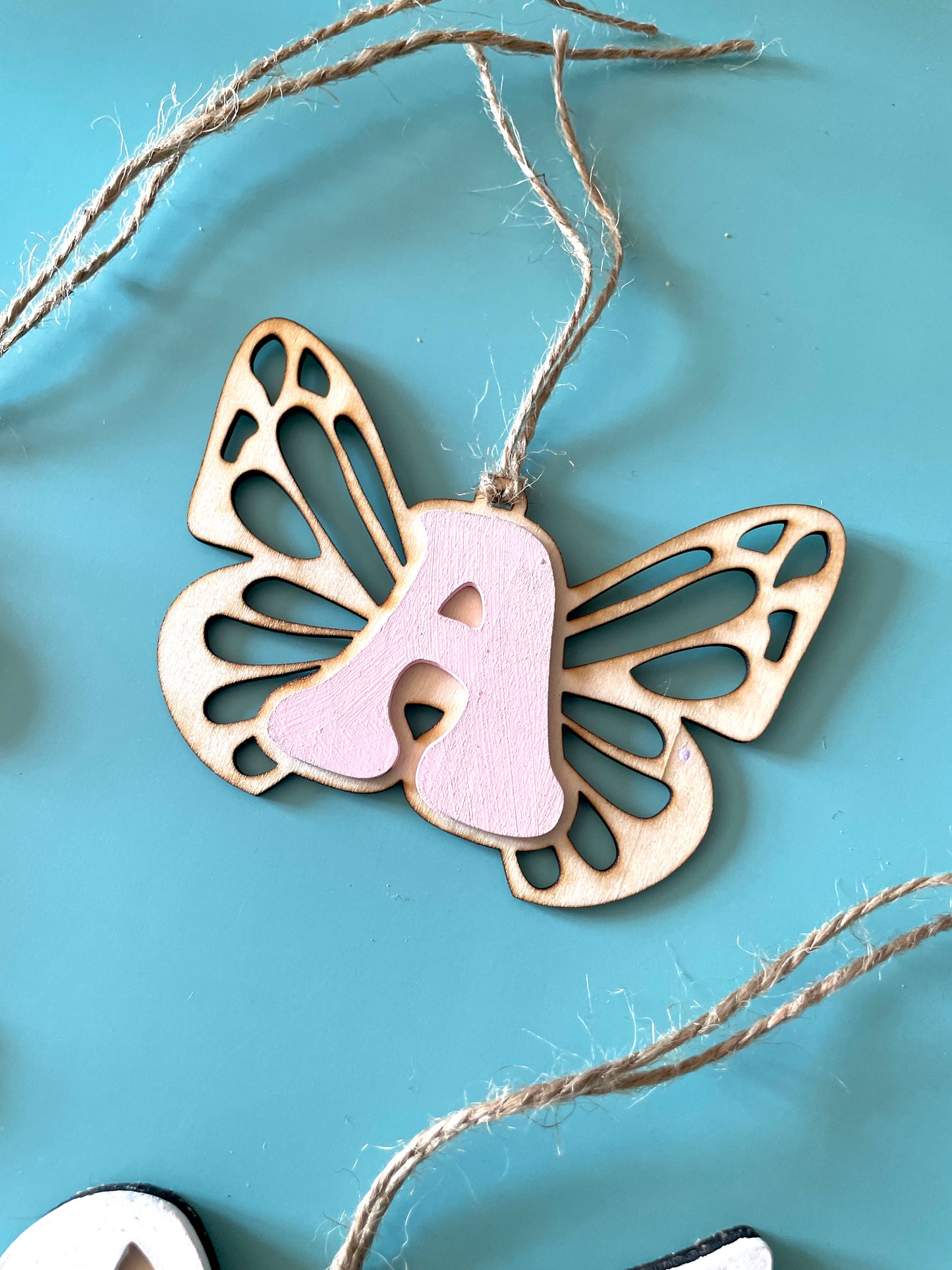 Wooden Butterfly Easter Tag