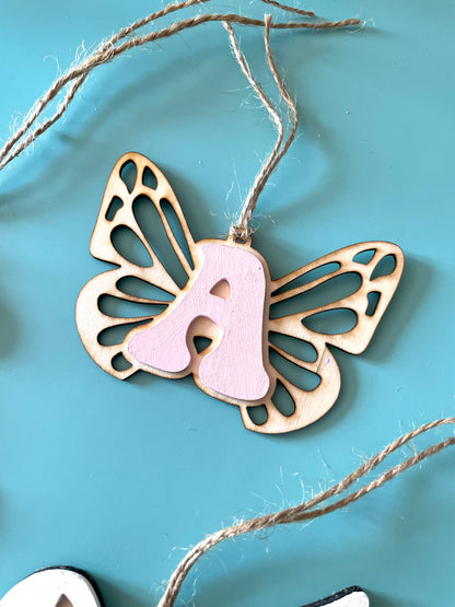 Wooden Butterfly Easter Tag