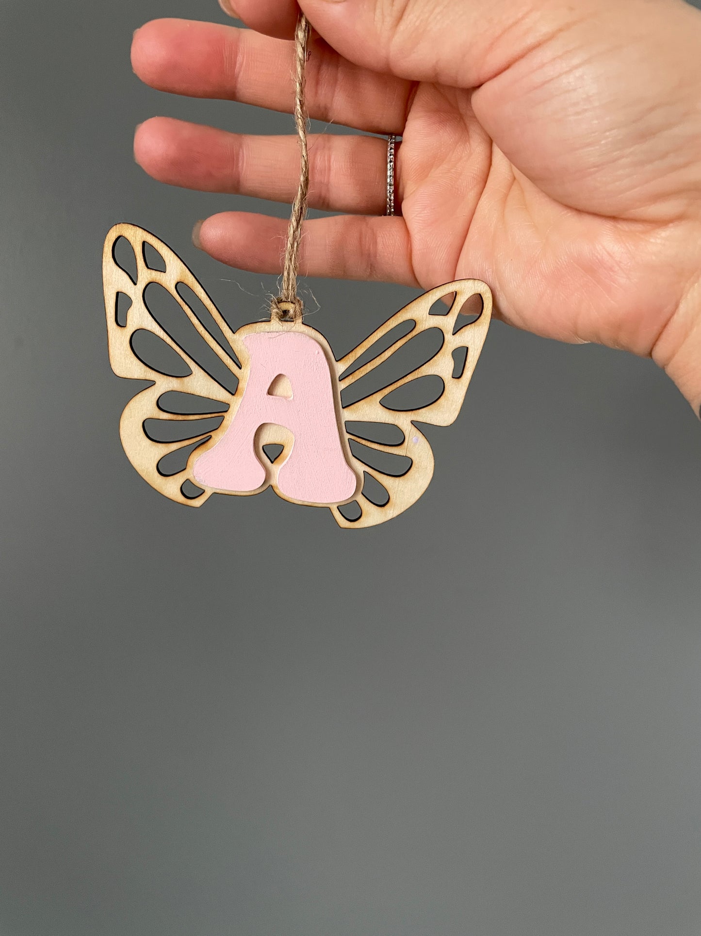 Wooden Butterfly Easter Tag