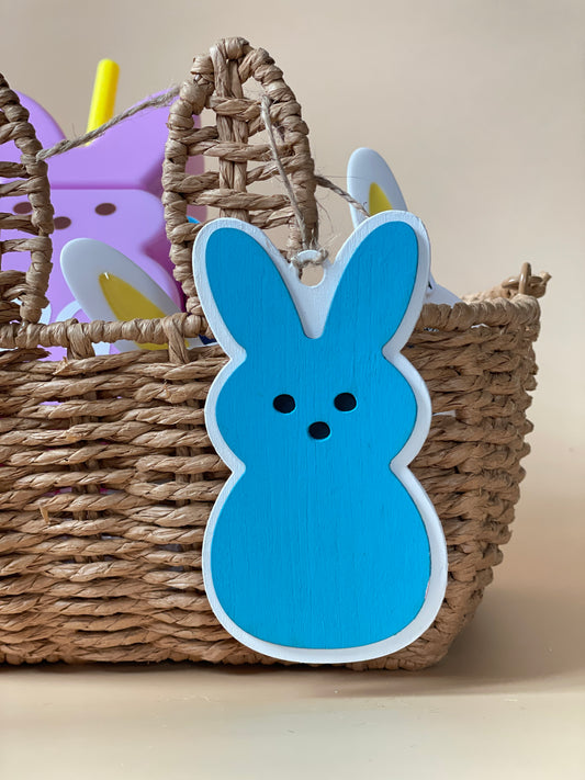Wooden Peeps Bunny Easter Tags