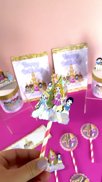 Princess | Layered Cupcake Toppers (Set of 12)