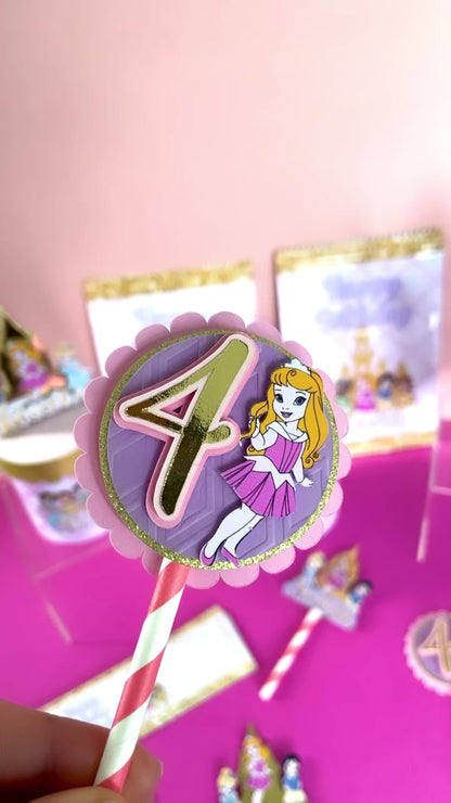 Princess | Layered Cupcake Toppers (Set of 12)